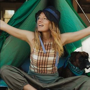 NWOT Free People Plaid Tank